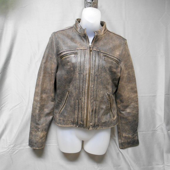 American Eagle motorcycle leather jacket M